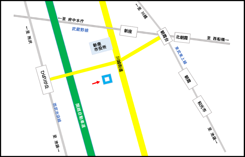 医療統計の日本統計技術研究所のアクセスマップ